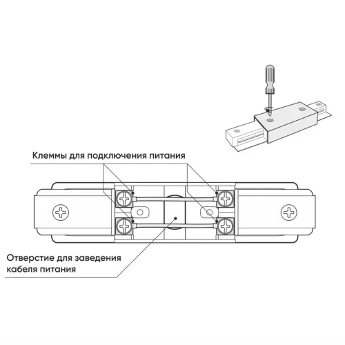 Прямой коннектор Denkirs TR1008-BK  фото 2